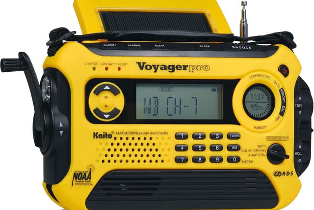 The Voyager Pro KA600 wind-up radio