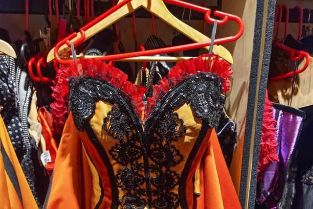 The spectacular costumes included 2,000 different materials.