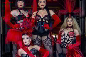 The dazzling Lady Ms give a peek behind the curtain of Moulin Rouge! The Musical at the Edinburgh Playhouse.