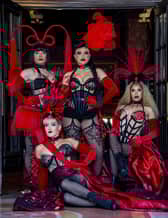 The dazzling Lady Ms give a peek behind the curtain of Moulin Rouge! The Musical at the Edinburgh Playhouse.