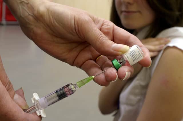 Getting a measles vaccine could save your life and also the life of a young baby and others who are unable to have it, through herd immunity (Picture: Picture by: Owen Humphreys)