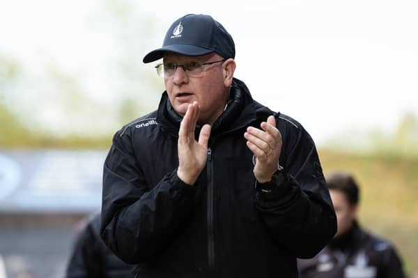 Falkirk manager John McGlynn will lead his side to back-to-back titles with a victory over Hamilton on Friday night. (Photo by Craig Foy / SNS Group)