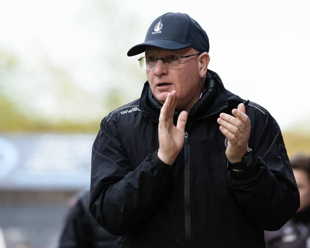 Falkirk manager John McGlynn will lead his side to back-to-back titles with a victory over Hamilton on Friday night. (Photo by Craig Foy / SNS Group)