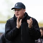 Falkirk manager John McGlynn will lead his side to back-to-back titles with a victory over Hamilton on Friday night. (Photo by Craig Foy / SNS Group)