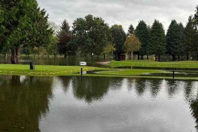 Parts of the King James VI course were under three foot of water
