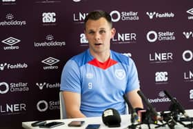 Hearts captain Lawrence Shankland faced the media on Thursday. (Photo by Paul Devlin / SNS Group)