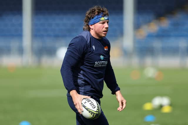Hamish Watson during an Edinburgh training session ahead of this weekend's Challenge Cup semi-final with Bath.