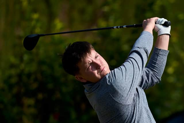 Ross Laird of University of Stirling in action during the R&A Student Tour Series - Spain at La Sella Golf in Alicante