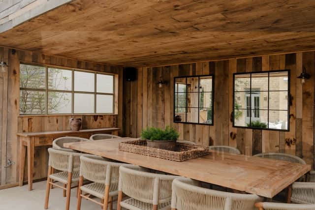 There's a spacious garden room perfect for entertaining
