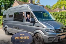Nigel was over the moon with his prize 