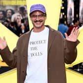 Actor Pedro Pascal wears a 'protect the dolls' t-shirt in support of trans rights (Picture: Gareth Cattermole)