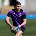 Jack Oliver during a Glasgow Warriors training session at Scotstoun Stadium, on April 1.