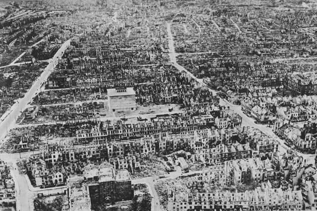 Bremen by 1945. Batallions from The King's Own Scottish Borderers fought in the final capture of the city. (Photo by The Print Collector/Getty Images)
