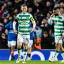 Celtic's Callum McGregor looks dejected during the 3-0 defeat to Rangers at Ibrox on January 2, 2025.  (Photo by Craig Williamson / SNS Group)