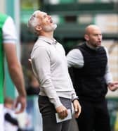 Dundee Utd manager Jim Goodwin during the 3-1 defeat to Hibs at Easter Road. (Photo by Alan Harvey / SNS Group)