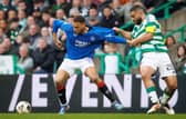 Rangers' Cyriel Dessers and Celtic's Cameron Carter-Vickers in action during the last Old Firm derby at Celtic Park in March.  (Photo by Alan Harvey / SNS Group)