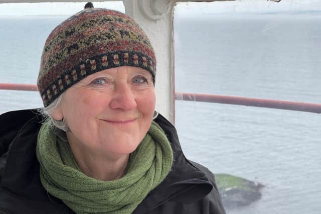 Astrid Larsen, the daughter of a late and highly decorated seafarer who operated a secret operations route between Norway and Scotland during the Second World War, who is retracing the journey in a commemorative voyage