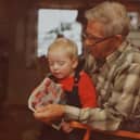 Undated handout photo of Astrid Larsen's son Andreas Moe Larsen and her father Leif Andreas Larsen