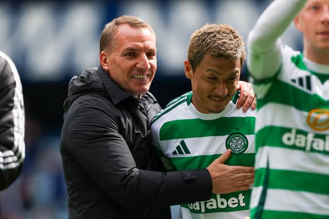 Celtic manager Brendan Rodgers and Daizen Maeda have won the PFA Scotland awards.