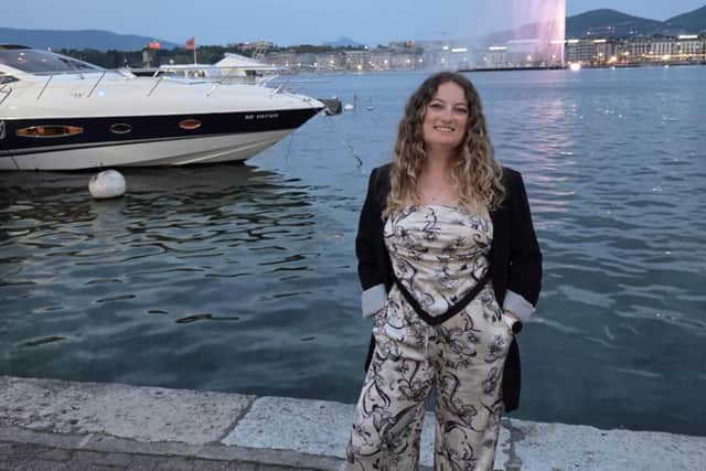 Rachel Amery pictured at Lake Geneva.