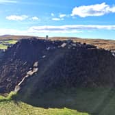 Peat pile on Lewis in the Outer Hebrides 