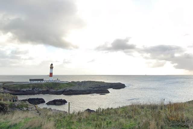 The lighthouse at Boddam, near where the fall took place