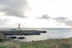 The lighthouse at Boddam, near where the fall took place