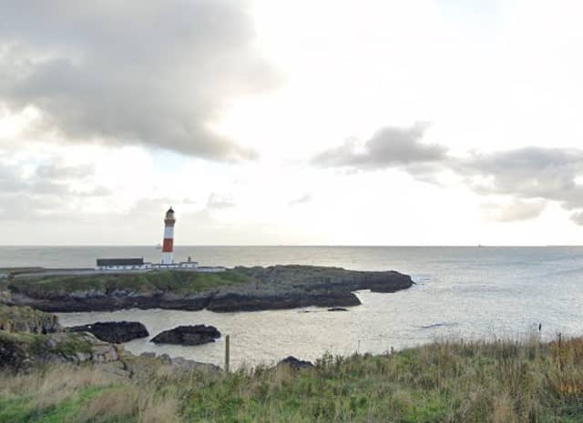 The lighthouse at Boddam, near where the fall took place