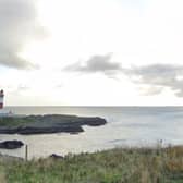 The lighthouse at Boddam, near where the fall took place