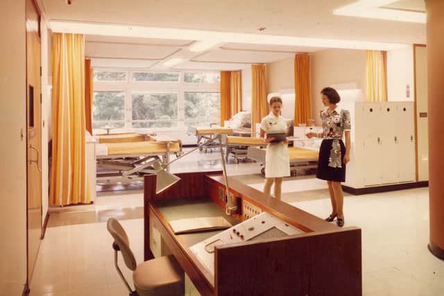An historic photograph of a commissioning ward bay in Ninewells Hospital is part of the exhibition.
