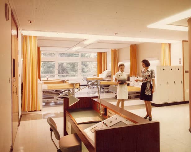 An historic photograph of a commissioning ward bay in Ninewells Hospital is part of the exhibition.