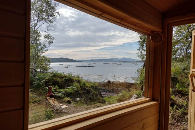 The view from Arisaig Sauna