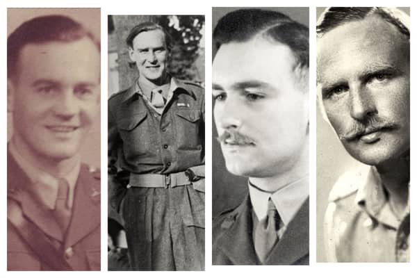 The 'extraordinary' Rae brothers from Broughty Ferry, who were all awarded the Military Cross for exemplary gallantry during World War Two. Pictured left to right are Douglas, Ian, Bruce and Stanley. PICS: The Rae Family.