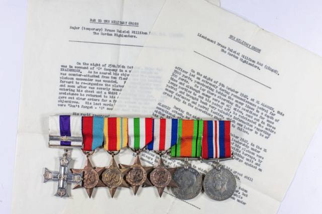Medals of the Rae brothers which will go on show at the McManus in Dundee to mark the 80th anniversary of VE Day. PIC: Leisure and Culture Dundee.