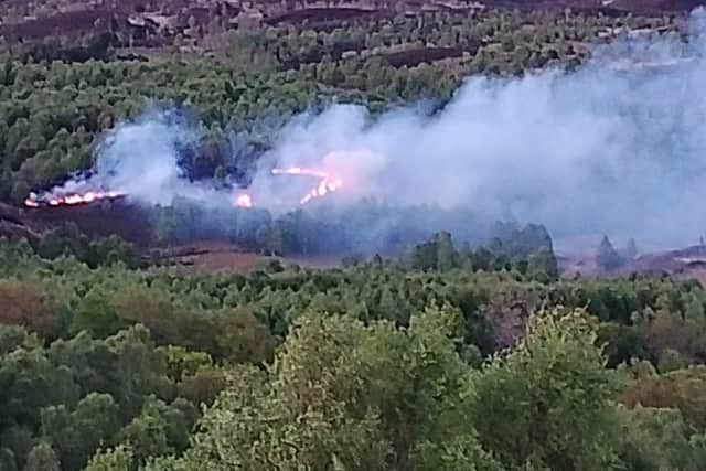 A wildfire after a disposable barbeque caused a blaze around the size of "two rugby pitches" in the Trossachs. Picture: Hamish Thomson/WTML/PA Wire