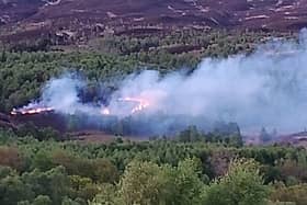 A wildfire after a disposable barbeque caused a blaze around the size of "two rugby pitches" in the Trossachs. Picture: Hamish Thomson/WTML/PA Wire