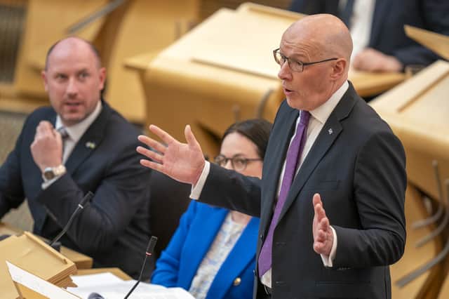 John Swinney delivers a statement on his Programme for Government at the Scottish Parliament (Picture: Jane Barlow)