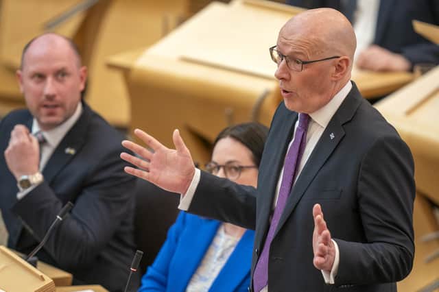 John Swinney delivers a statement on his Programme for Government at the Scottish Parliament (Picture: Jane Barlow)