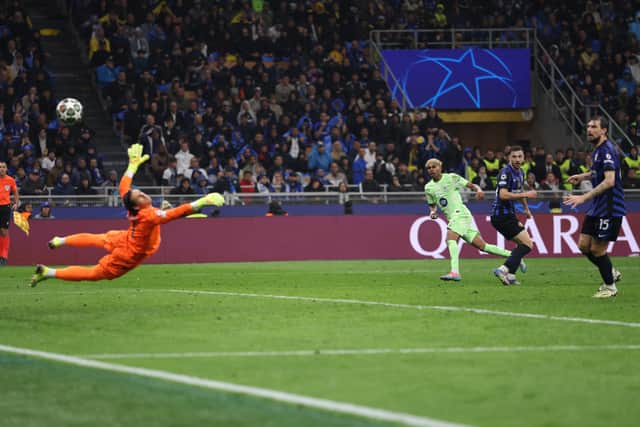 Yann Sommer makes a big save from Lamine Yamal late on.