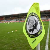 Partick Thistle host Ayr United in the Premiership play-off final first leg at Firhill. (Photo by Rob Casey / SNS Group)
