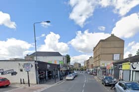 A cyclist was taken to hospital in serious condition following a collision with a car in Glasgow. 