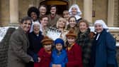 Call the Midwife cast on set of 2025 Christmas special