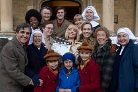 Call the Midwife cast on set of 2025 Christmas special