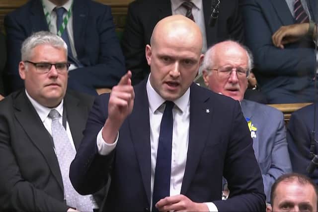 SNP Westminster leader Stephen Flynn speaking during Prime Minister's Questions