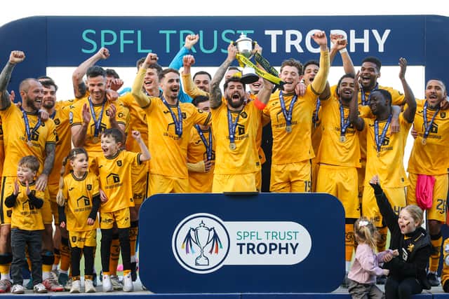 Livingston won this season's SPFL Trust Trophy after defeating Queen's Park in the final. The competition has been rebranded to the KDM Evolution Trophy from next season. (Photo by Craig Williamson / SNS Group)