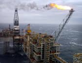 An oil rig in the North Sea