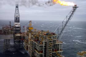 An oil rig in the North Sea