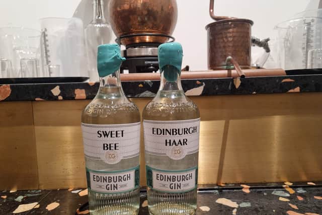 Our gins which we made at Edinburgh Gin