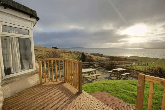 View from the deck at The Taversoe on Rousay