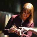 Chancellor of the Exchequer Rachel Reeves holding a whisky glass during a visit to the Glenkinchie Whisky Distillery in Tranent, East Lothian to mark the UK-India trade deal. 